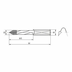 GLOBUS HM läbipuurpuur D4 I50 L70 S10 mm / vasakpoolne hind ja info | Akutrellid, kruvikeerajad | kaup24.ee