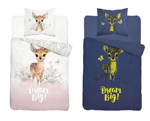 Helendav pimedas voodipesu 140x200 Deer in Flowers hind ja info | Beebide ja laste voodipesu | kaup24.ee