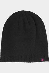 Women's Winter Hat 4F 4FAW23ACAPF285-20S Black 29468-47 цена и информация | Мужские ботинки | kaup24.ee