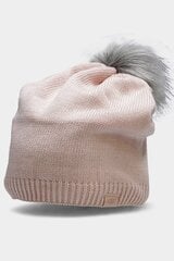 Winter Women's Hat 4F 4FAW23ACAPF289-56S Pink 29477-47 цена и информация | Женские шапки | kaup24.ee