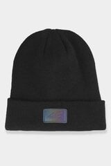 Women's Winter Hat with 4F Logo 4FAW23ACAPF301-20S Black 29492-48 цена и информация | Мужские ботинки | kaup24.ee