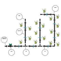 Kastmissüsteemi komplekt Drip System Set koos tarvikutega 1/2'', 50 m цена и информация | Оборудование для полива | kaup24.ee