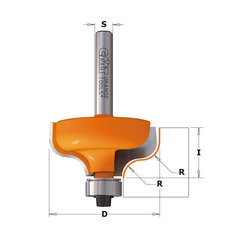 CMT Profiilfreesi laagriga D28,7 R4 S12 mm hind ja info | Freesid | kaup24.ee