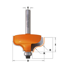 CMT Profiilfreesi laagriga D28,7 R4 S8 mm hind ja info | Freesid | kaup24.ee