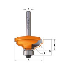 CMT Profiilfreesi laagriga D34.2 R3.6-4.8 S12 mm D34.2 R3.6-4.8 S12 mm hind ja info | Freesid | kaup24.ee