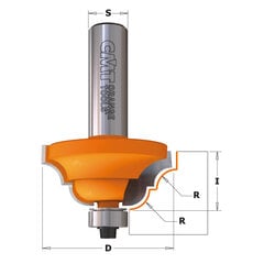 CMT Римская декоративная фреза с подшипником D33.4 R4 S6 мм цена и информация | Фрезы | kaup24.ee