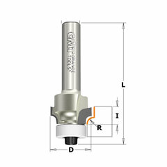 CMT Алмазная округлая фреза R2 D16.7 S8 мм цена и информация | Фрезы | kaup24.ee