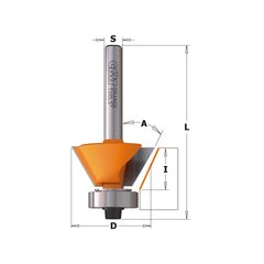 CMT Fasa / kaldlõikur koos laagriga Z2 45° D27 S6 mm hind ja info | Freesid | kaup24.ee