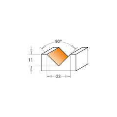 CMT гравировальная фреза для сменного лезвия Z1 90° D23 S8 мм цена и информация | Фрезы | kaup24.ee