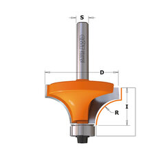 CMT Ümardamine veerand ümmargune veski R16 D44,5 S12 mm hind ja info | Freesid | kaup24.ee