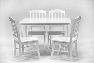 Söögilauakomplekt Rosella/Monaco-4, valge цена и информация | Комплекты мебели для столовой | kaup24.ee