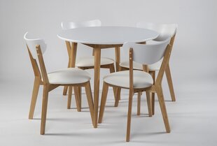 Söögilauakomplekt Veneto, valge/pruun цена и информация | Комплекты мебели для столовой | kaup24.ee