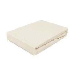 Elastse lindiga trikotaažileht 160x200 Cream Prestige Collection 160 g/m2 цена и информация | Простыни | kaup24.ee