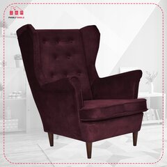 Family Furniture burgundiapunane tikitud veekindel Diana tugitool цена и информация | Кресла в гостиную | kaup24.ee