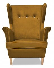 ARI Skandinaavia kõrvaklappidega tugitool Family Furniture kuldne sinepist veluurist цена и информация | Кресла в гостиную | kaup24.ee