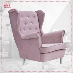 Family Furniture Diana Skandinaavia tugitool lilla määrdunud roosa piki цена и информация | Кресла в гостиную | kaup24.ee