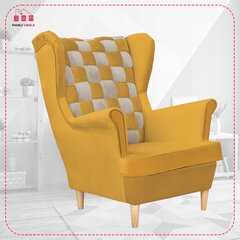 Carol Duo Skandinaavia kõrvaklappidega tugitool Family Furniture meehall triibuline Family Furniture цена и информация | Кресла в гостиную | kaup24.ee