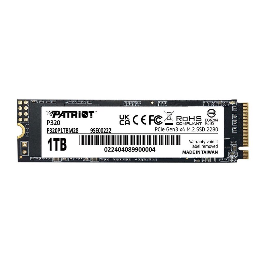 Patriot P320 (P320P1TBM28) цена и информация | Sisemised kõvakettad (HDD, SSD, Hybrid) | kaup24.ee