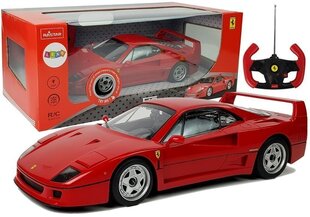 Автомобиль Ferrari F40 с дистанционным управлением 1:14, красный цена и информация | Игрушки для мальчиков | kaup24.ee