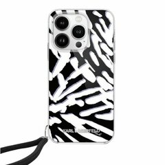 Karl Lagerfeld KLHCP15SHZBPKCCK iPhone 15 | 14 | 13 6.1" czarny|black hardcase IML Zebra Pattern & Cord цена и информация | Чехлы для телефонов | kaup24.ee