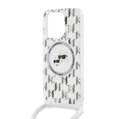 Karl Lagerfeld IML Monogram Crossbody K&CH Heads MagSafe Case for iPhone 15 Pro Transparent цена и информация | Чехлы для телефонов | kaup24.ee