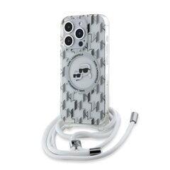 Karl Lagerfeld IML Monogram Crossbody K&CH Heads MagSafe Case for iPhone 15 Pro Max Transparent цена и информация | Чехлы для телефонов | kaup24.ee