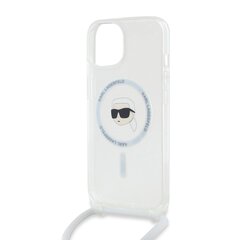 Karl Lagerfeld IML Crossbody Karl Head MagSafe Case for iPhone 15 Transparent цена и информация | Чехлы для телефонов | kaup24.ee