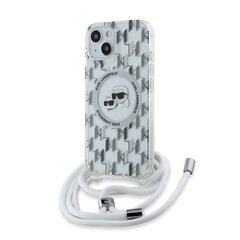 Karl Lagerfeld IML Monogram Crossbody K&CH Heads MagSafe Case for iPhone 15 Transparent цена и информация | Чехлы для телефонов | kaup24.ee