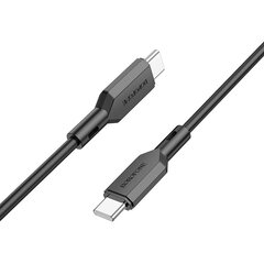 Borofone Cable BX70 - Type C to Type C - 60W 3A 1 metre black цена и информация | Кабели для телефонов | kaup24.ee