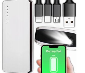 Запасной повербанк "Powerbank" 20000 + кабель для каждого телефона, зарядное устройство и фонарик. цена и информация | Зарядные устройства Power bank | kaup24.ee