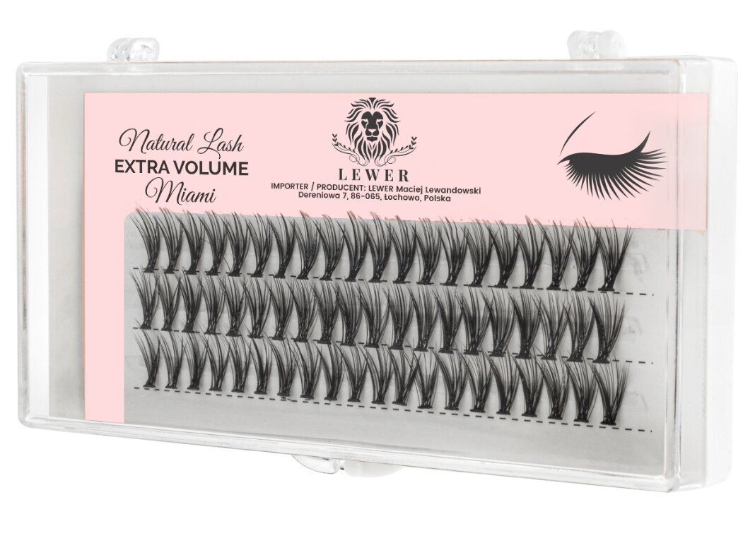 Naturaalsest siidist ripsmed Lewer Eyelash Miami, 11 mm цена и информация | Kunstripsmed, ripsmekoolutajad | kaup24.ee