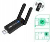 USB Wifi adapter USB 3.0 1300 Mbps hind ja info | USB jagajad, adapterid | kaup24.ee