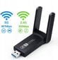 USB Wifi adapter USB 3.0 1300 Mbps цена и информация | USB jagajad, adapterid | kaup24.ee