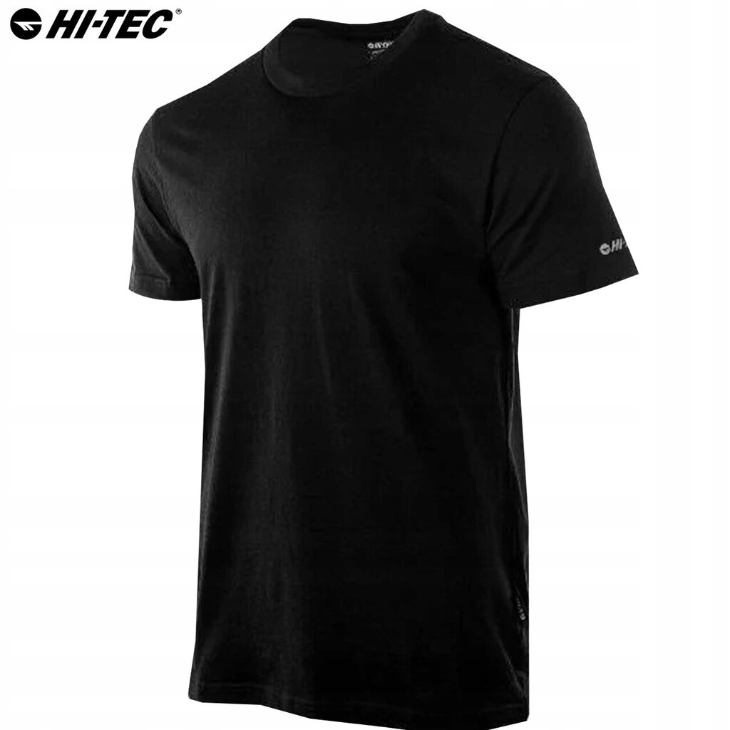 Meeste särk, Hi-Tec, PLAIN T-SHIRT, Must цена и информация | Meeste T-särgid | kaup24.ee