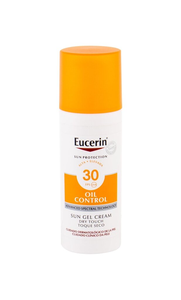 Geeljas päikesekaitsekreem näole Eucerin Oil Control SPF30 50 ml цена и информация | Päikesekreemid | kaup24.ee