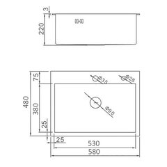 Комплект мойка для кухни из нержавеющей стали с дозатором Wisent W35848, 58х48см цена и информация | Раковины на кухню | kaup24.ee