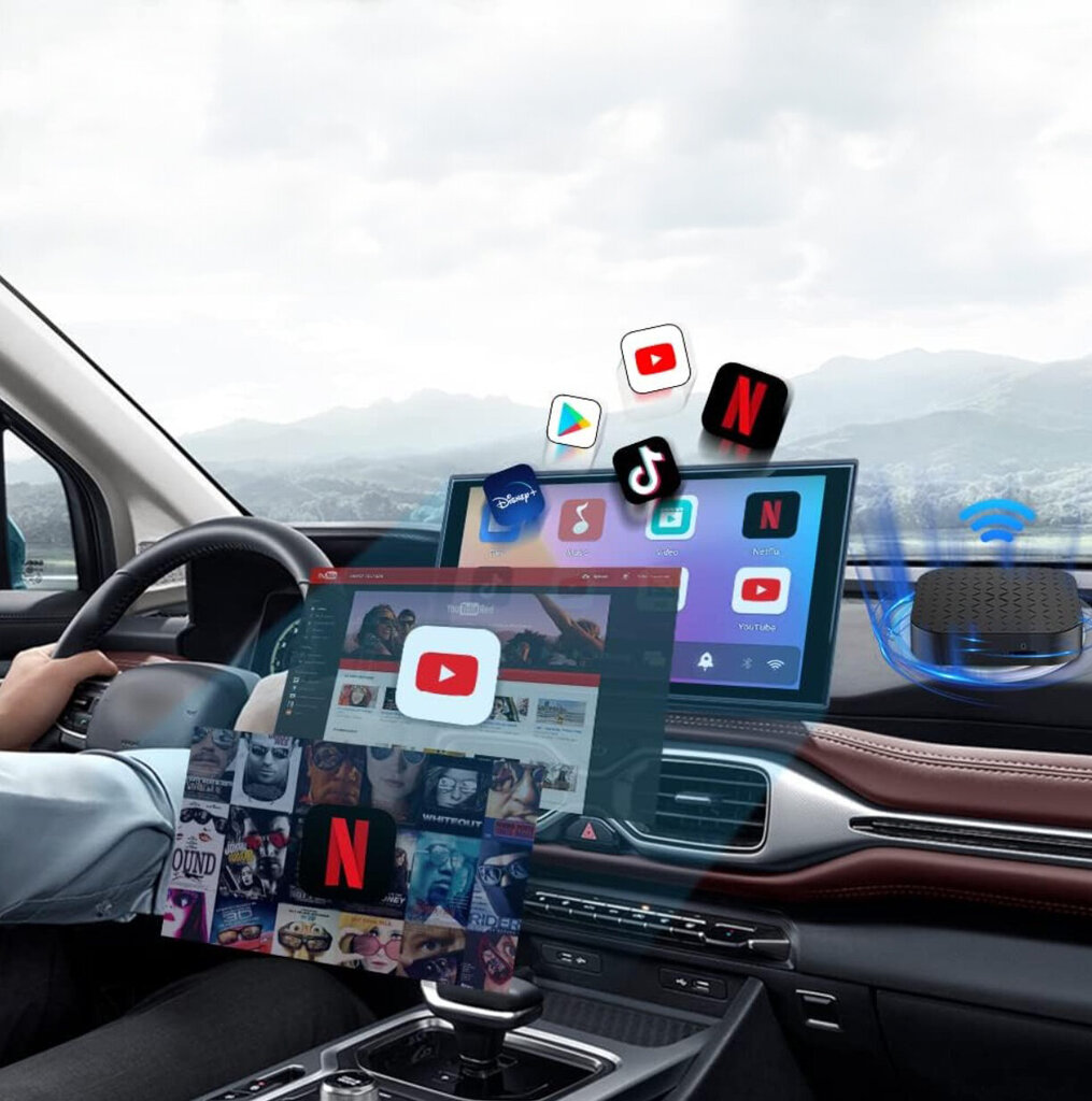 Carlinkit Tbox Basic Android 11 - 2G/16G traadita Apple Carplay Android Auto / SD kaart цена и информация | FM modulaatorid, FM trasmitterid | kaup24.ee