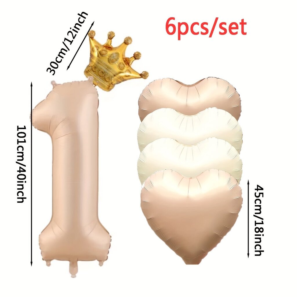 '6 tk numbriga fooliumist õhupallide komplekt, sünnipäevakaunistused, fotorekvisiit, juubelikaunistus, atmosfääriline taustakujundus, peokaunistus, sisekujundus, teemaürituste sisustus, peokaunistused' hind ja info | Õhupallid | kaup24.ee