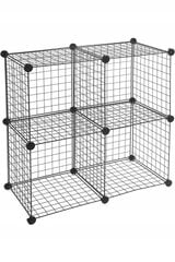 Modulaarne metallkapp x4 33x33x33cm, must hind ja info | Lastetoa komplektid | kaup24.ee