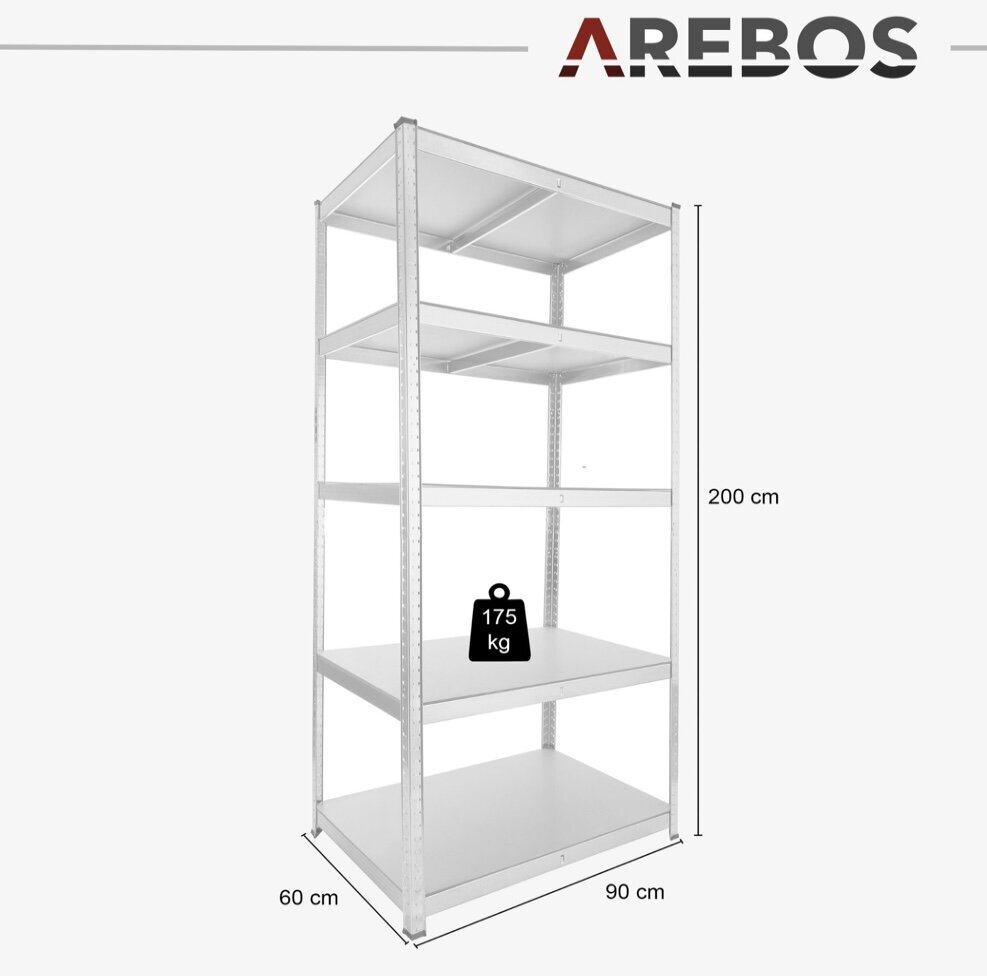 Arebos vastupidav riiul цена и информация | Riiulid | kaup24.ee