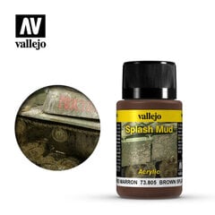 Brown Splash Mud 40 ml Weathering Effects VALLEJO 73805 hind ja info | Mudelautode kollektsioneerimine | kaup24.ee