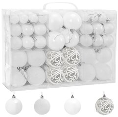 Jõulupuu Baubles White 100 tpcs 300895b hind ja info | Kuuseehted | kaup24.ee