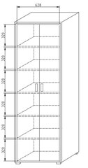 2-ukseline raamaturiiul OF - DR 6 hind ja info | Kontoritoolid | kaup24.ee