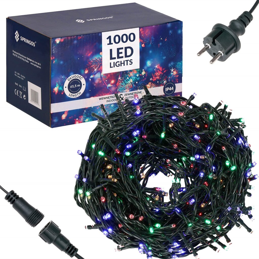 Jõulutuled Springos CL1005 1000 Led 60 m hind ja info | Jõulutuled | kaup24.ee