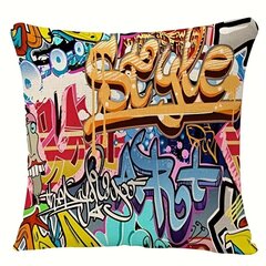 '1 шт., 45,72x45,72 см, милый красочный чехол для подушки с рисунком граффити' цена и информация | Подушки | kaup24.ee