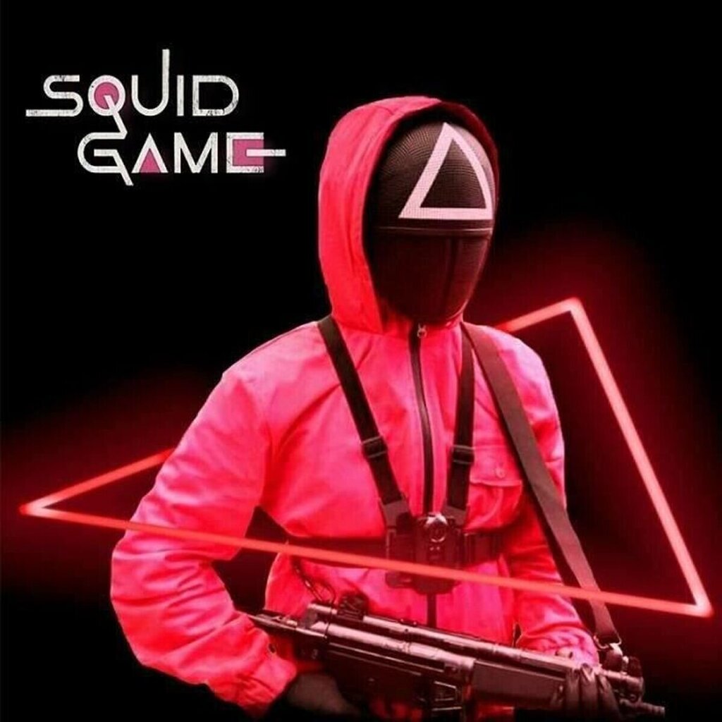 Mask Squid Game Triangle Soldier Kostüümiaksessuaarid цена и информация | Karnevali kostüümid | kaup24.ee