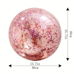 '1 tk Ultra Clear Glitter rannapall, suurem ja ümaram kuju, ohutu ja lekkekindel klapp, saadaval 30 cm x 30 cm ja 40 cm x 40 cm kahes stiilis, rannatarbed, basseinipeo tarvikud' hind ja info | Peokaunistused | kaup24.ee