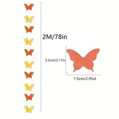 '1 шт., подвесная гирлянда в виде бабочки, украшение для вечеринки' цена и информация | Праздничные декорации | kaup24.ee