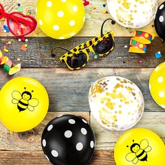 '12tk Happy Bee Day Õhupallid Lateks täpid Õhupallid Kuld Konfeti Õhupallid Mesilaste Prindi Õhupallid Garland Bee Shower Sünnipäevakaunistused' hind ja info | Peokaunistused | kaup24.ee