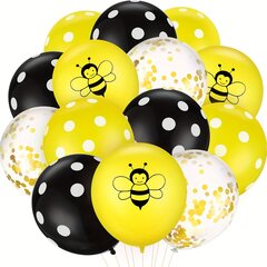 '12tk Happy Bee Day Õhupallid Lateks täpid Õhupallid Kuld Konfeti Õhupallid Mesilaste Prindi Õhupallid Garland Bee Shower Sünnipäevakaunistused' hind ja info | Peokaunistused | kaup24.ee